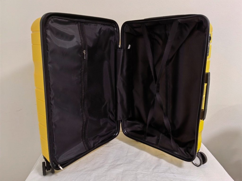 DZL G-802-2-1 cestovní skořepinový kufr střední žlutý 41x25x60cm