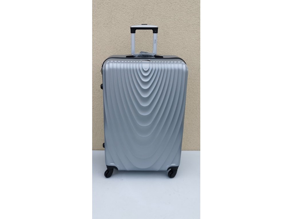 RGL 603 cestovní skořepinový velký kufr stříbrný 