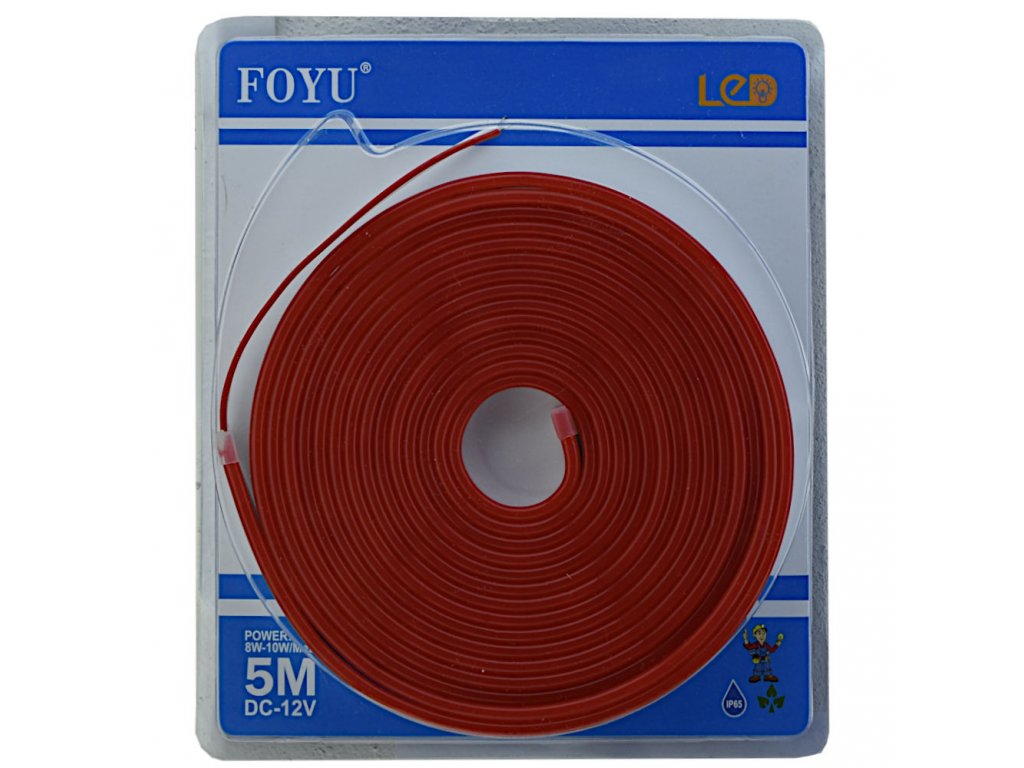 Levně DZL SJ-2186R NEON LED PÁSEK 12V 5M ČERVENÝ