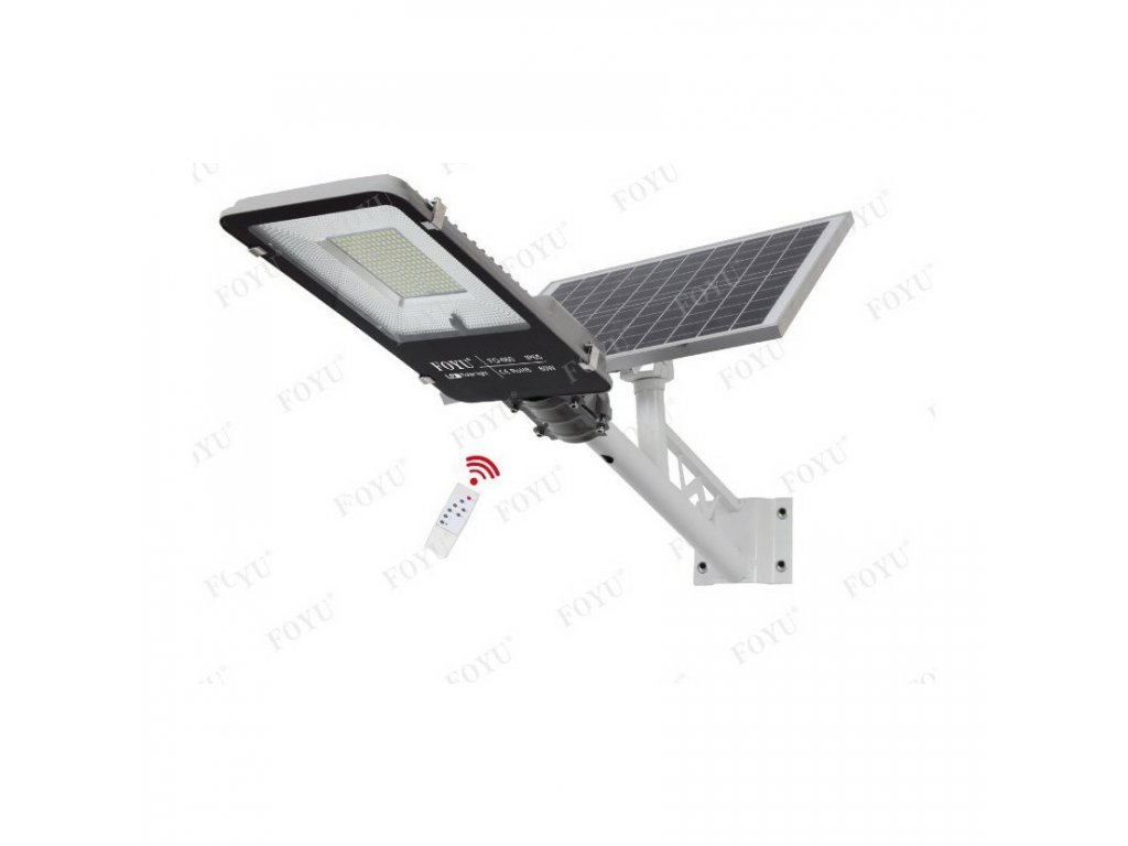 FOYU FO-16200 solární LED lampa na dálkové ovládání studená bíla 200w