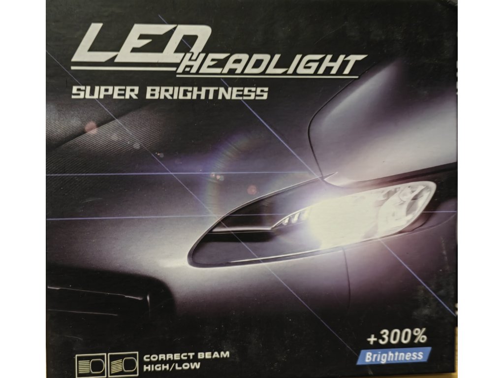 LED Headlight autožárovky S6 H7 6500K 36W 6000LM 12V/24V - 2ks