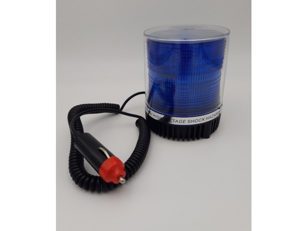 LED Magnetický výstražný maják 12v modrý
