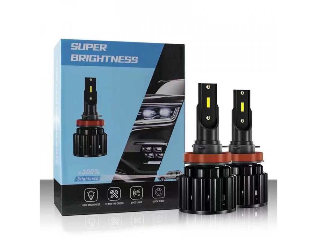 LED žárovky H1 pro auta S8 Headlight + 300% jas - 2ks