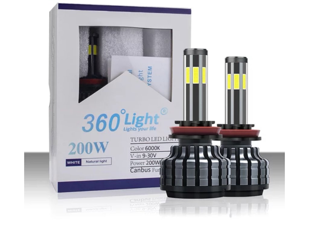 Levně LED žárovky H4 pro auta, XS Headlight 360° CANBUS - 2ks