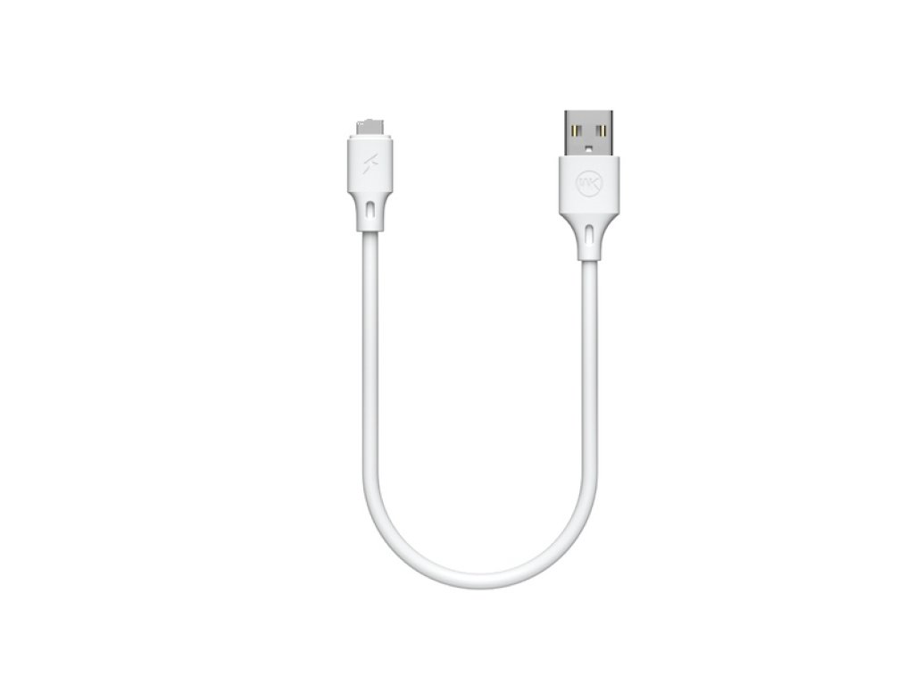 Levně Micro USB datový kabel 25 cm WK Design WDC-105m Bílý