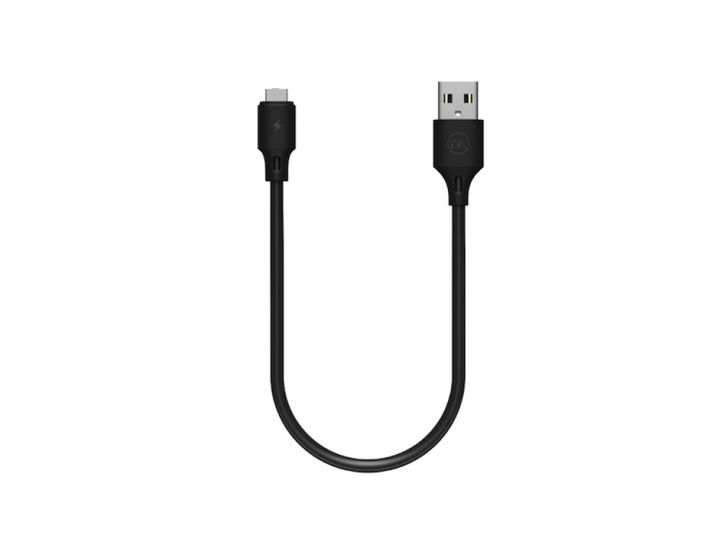 Levně Micro USB datový kabel 25 cm WK Design WDC-105m Černý