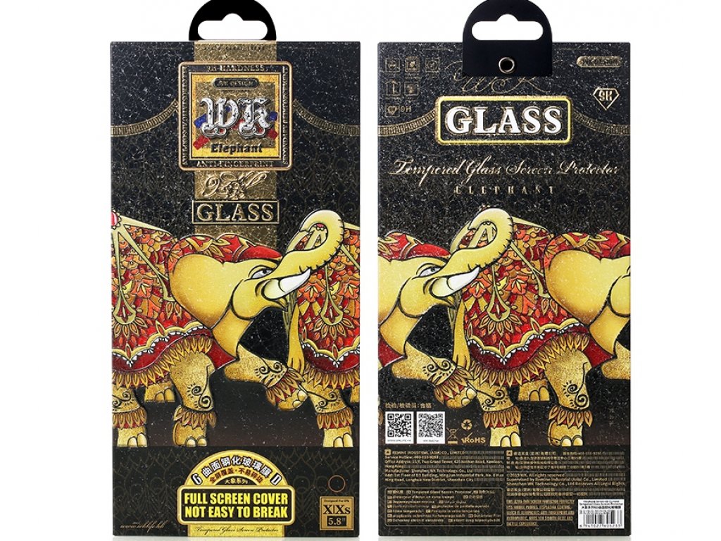 Ochranné tvrzené sklo WK DESIGN Elephant glass 6D  pro iPh X/Xs 5.8