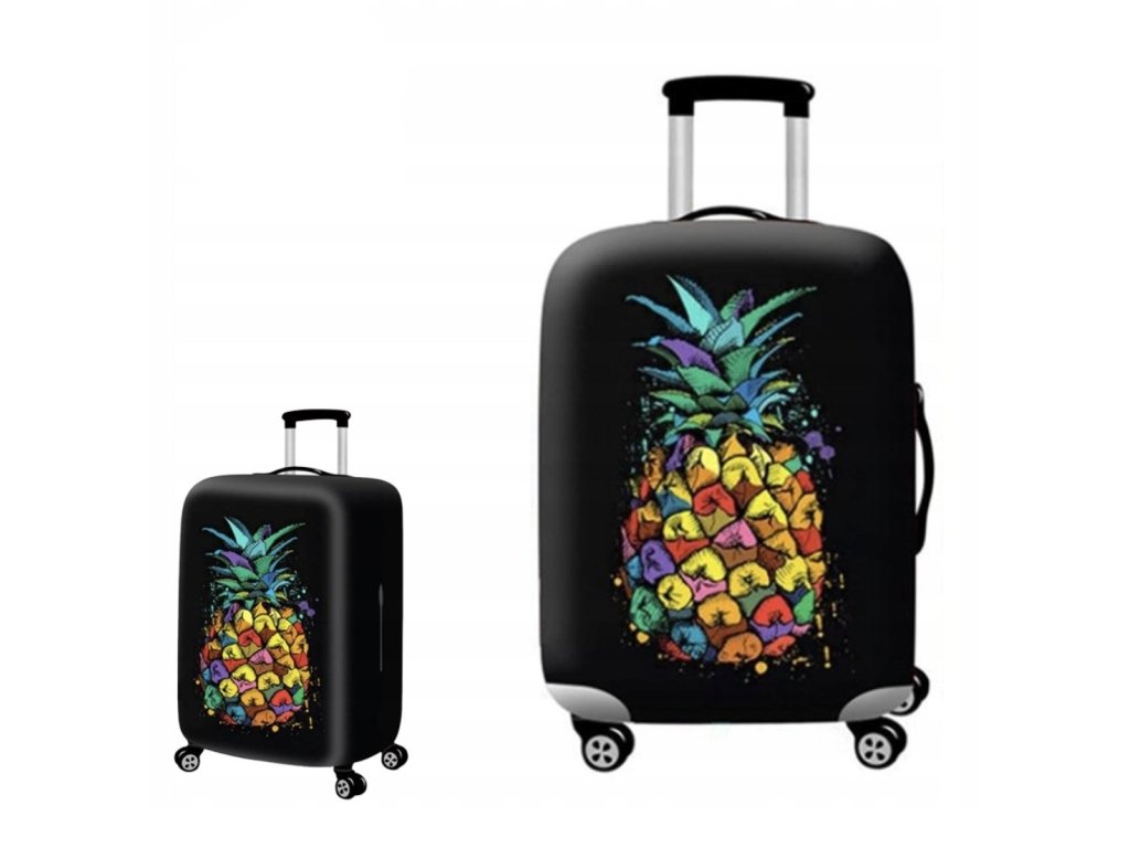 Ochranný obal na kufr Pineapple, černý