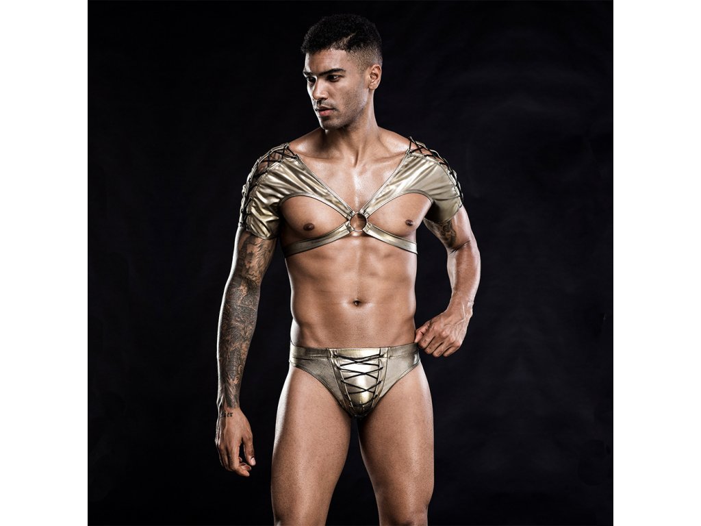 Pánský kostým Sexy men zlatý 7238