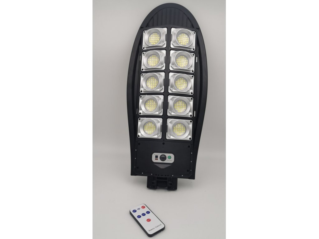 Levně Solární pouliční lampa s detektorem pohybu a dálkovým ovládáním 300W