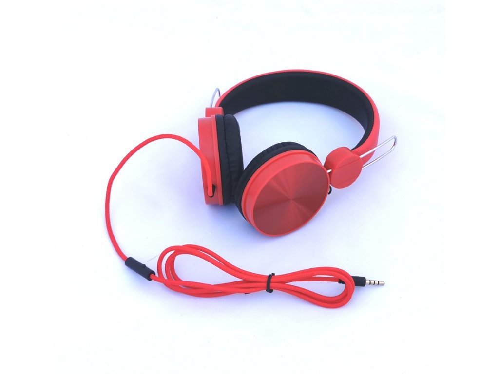 SUOMO SM-100RD náhlavní sluchátka s kabelem a vestavěným mikrofonem