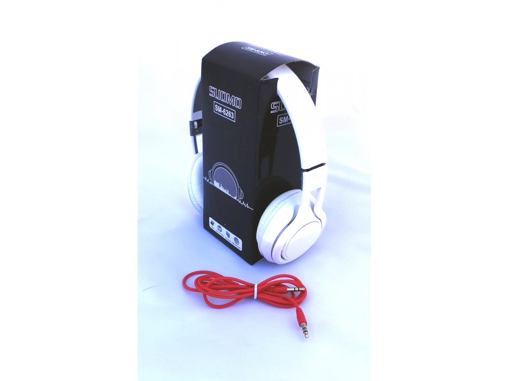 SUOMO SM-6263 náhlavní sluchátka bílá s kabelem