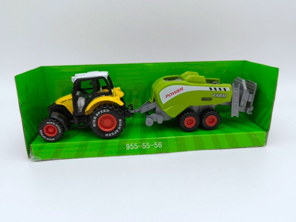 Traktor s lisem na slámu 