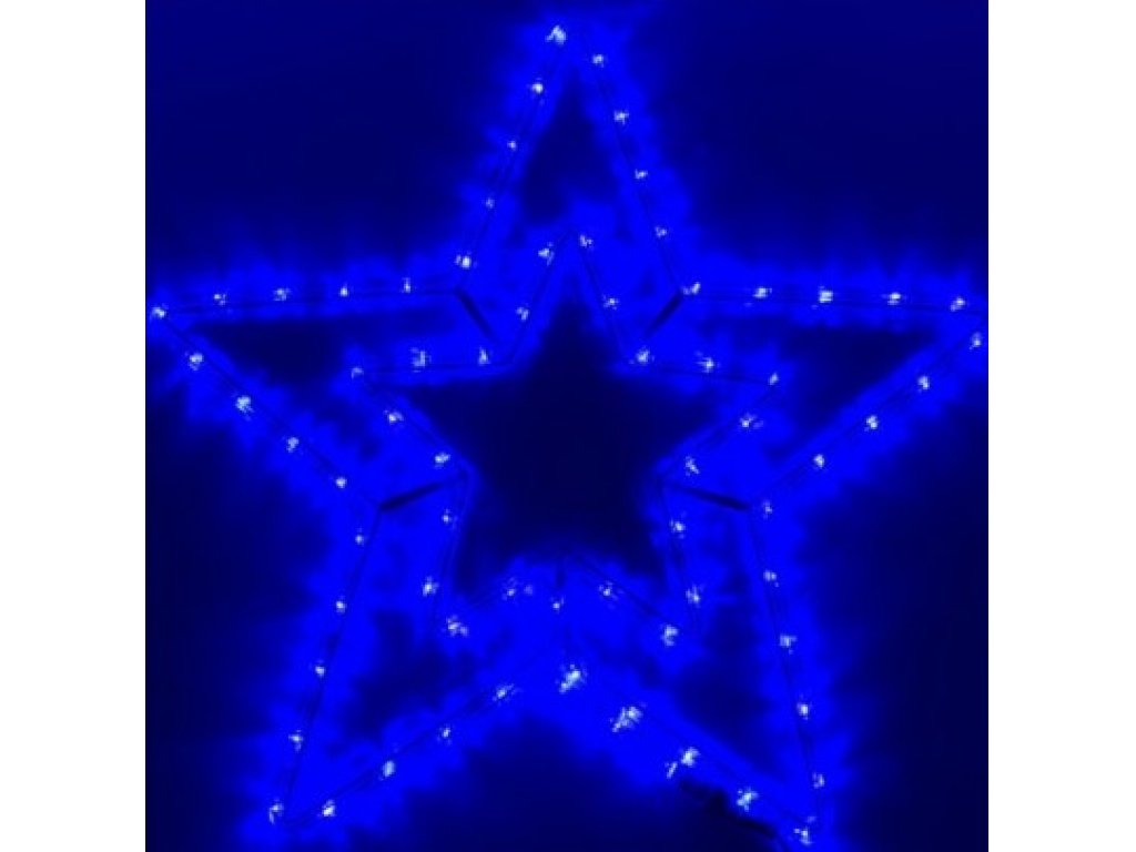 Vánoční LED dekorace - Svítící hvězda 54cm