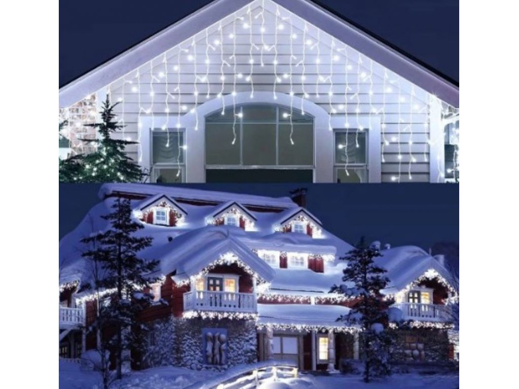 Vánoční světelný závěs se záblesky 500 LED, 10m