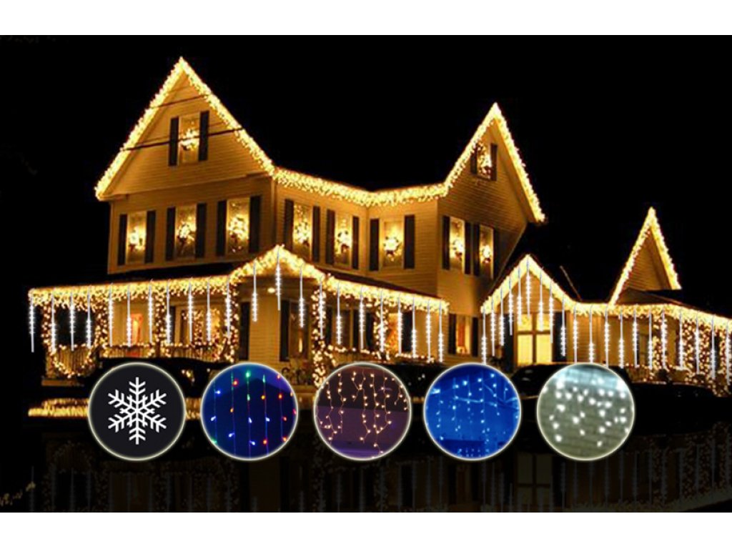 Venkovní vánoční LED závěs - až 2000 diod