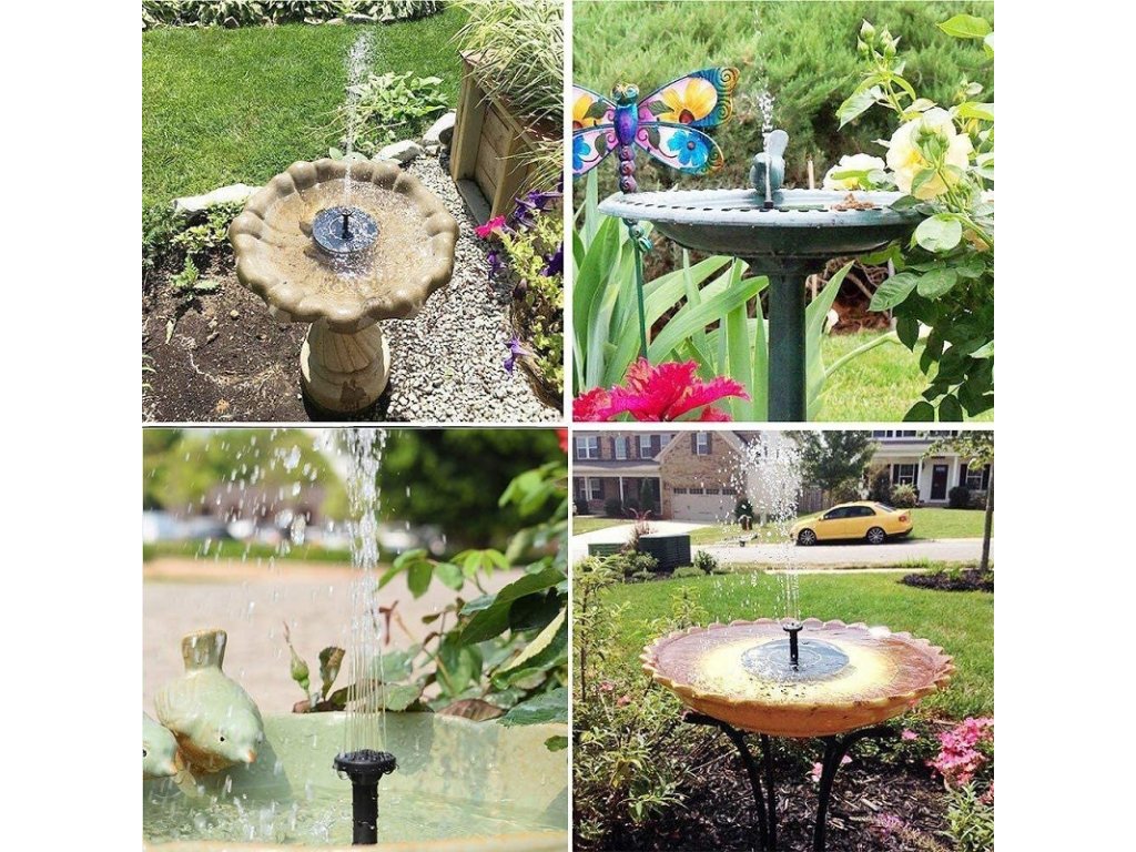 Zahradní solární fontána
