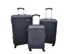 Cestovní skořepinové kufry sada 3ks černé 95L+62L+39L