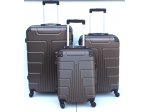 DZL CO037 cestovní skořepinové kufry sada 3ks coffee 95L+62L+38L