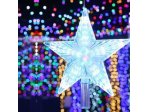 Vánoční LED digitání dekorace - Hvězda Topper Strom 12 cm