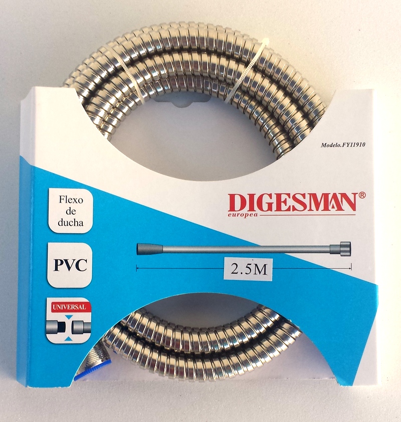 Aqualine Laser Plastová sprchová hadice, 150-200cm, chrom Délka: Délka 2m.