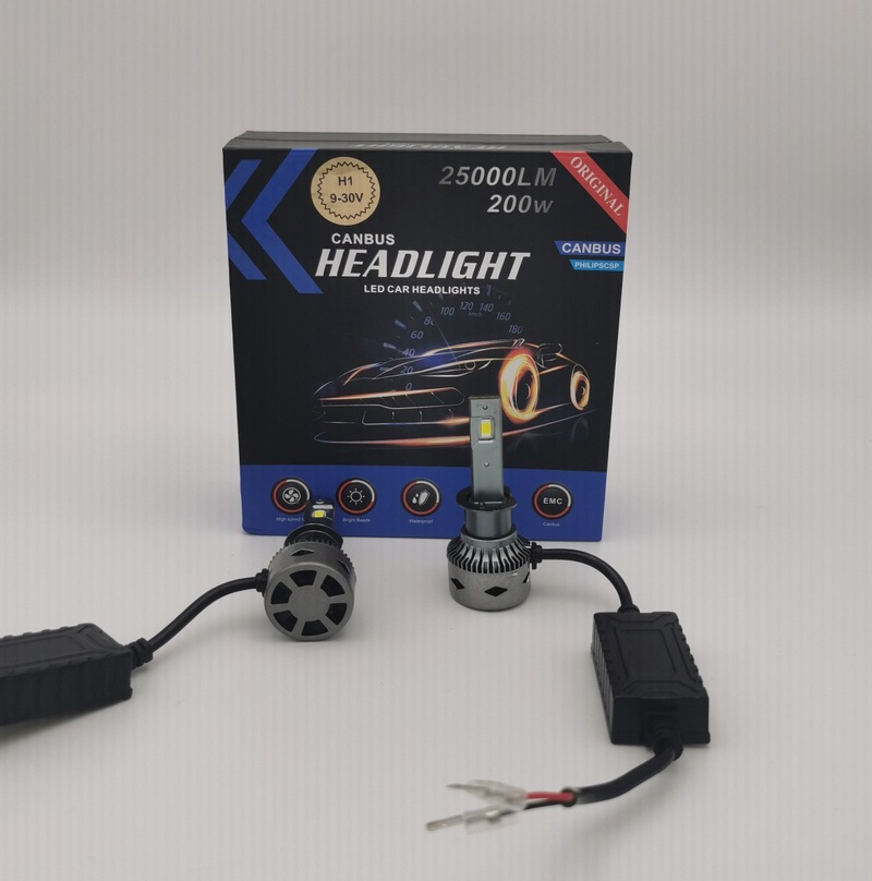 FOYU A8 LED autožárovka headligts H1 CANBUS 10-30V 200W