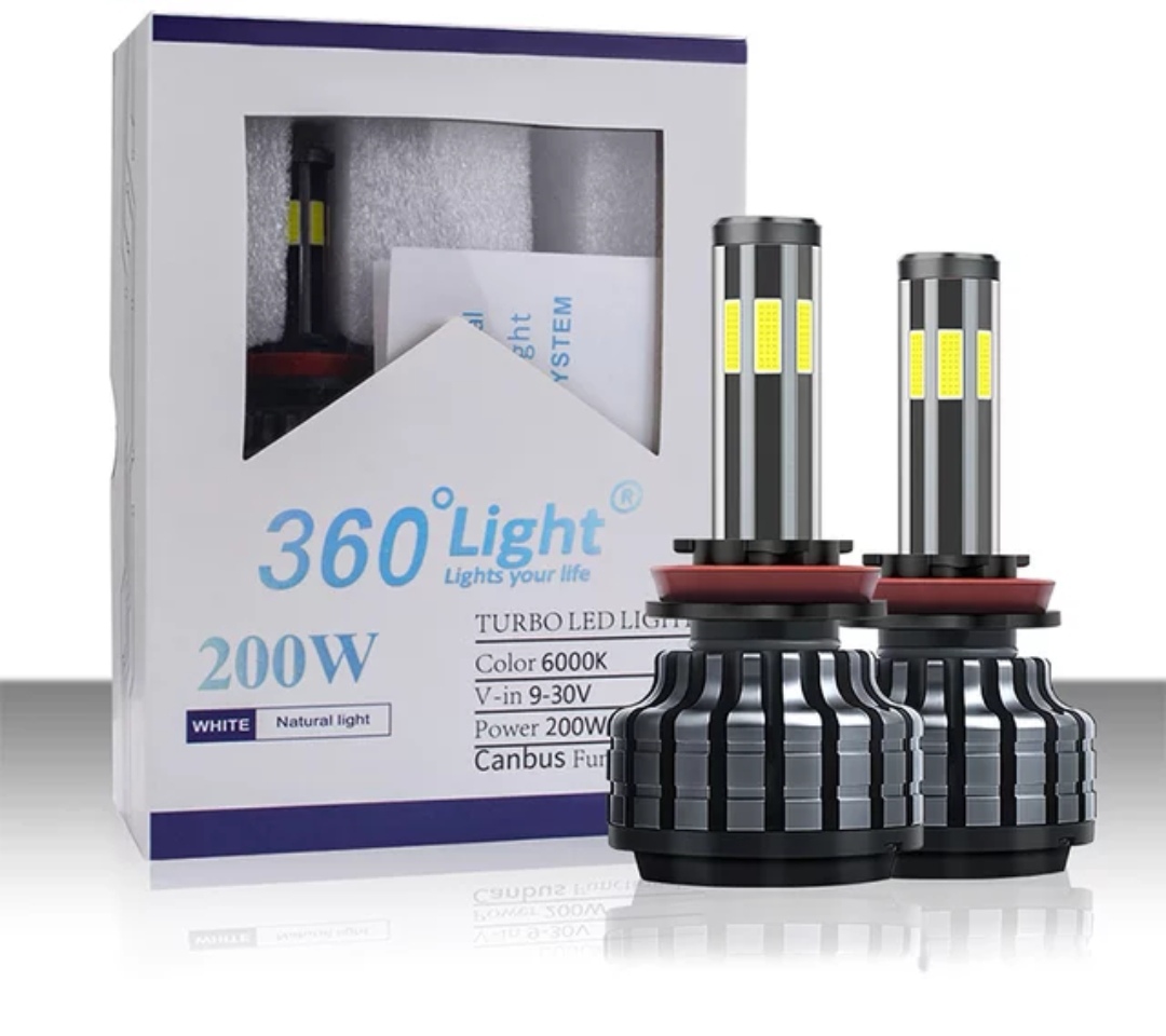 LED žárovky H7 pro auta, XS Headlight 360° CANBUS - 2ks