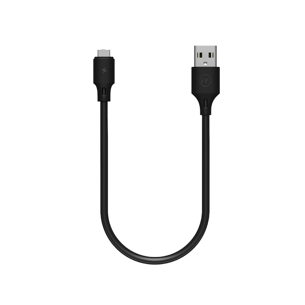 Micro USB datový kabel 25 cm WK Design WDC-105m Černý