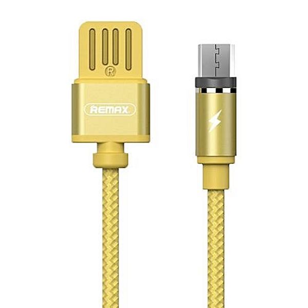 Micro USB datový kabel s LED light magnetický Remax RC-095m Zlatý