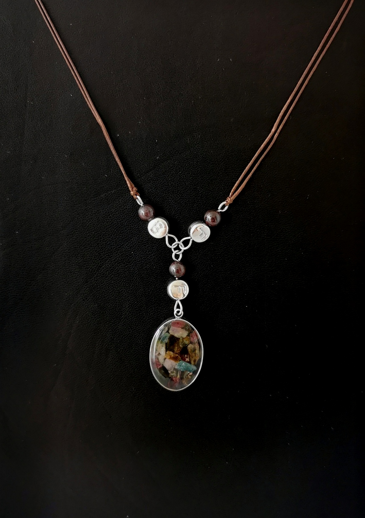 Náhrdelník s kamenem Tourmaline - ovál
