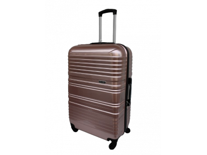 Cestovní kufr střední karbon, hnědý