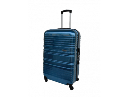 Cestovní kufr střední karbon, modrý
