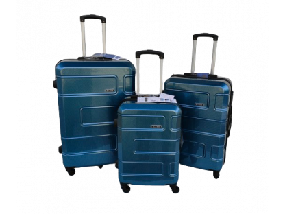 Cestovní kufry sada 3ks karbon, modrá