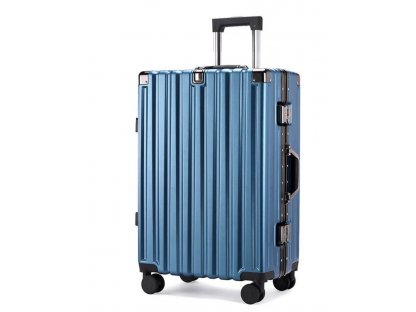 Cestovní skořepinový palubní kufr modrý 49x34x23cm