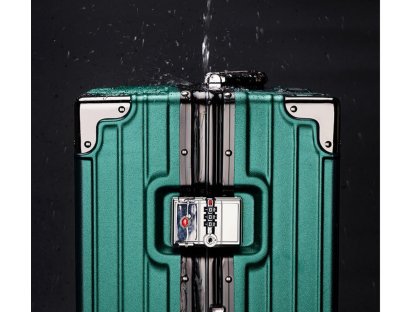 Cestovní skořepinový palubní kufr zelený 49x34x23cm