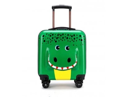 Dětský skořepinový kufr Krokodýl 3D