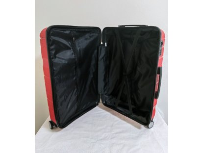 DZL G-802-2-3 cestovní skořepinový kufr střední červený 41x25x60cm