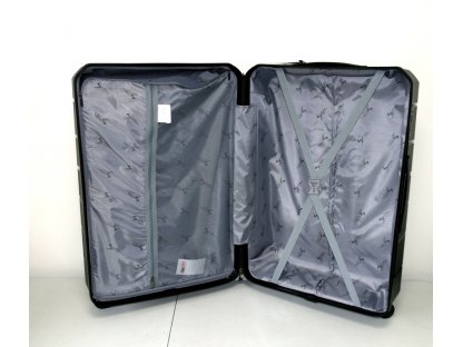 DZL G-802 cestovní skořepinový palubní kufr šedo zelený 22x50x35cm