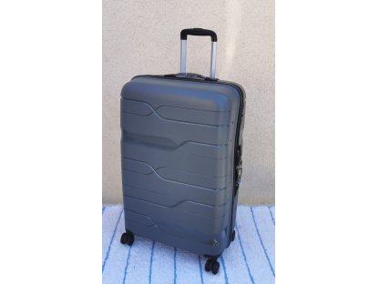 DZL GR-802 cestovní skořepinový palubní kufr šedý 22x50x35cm