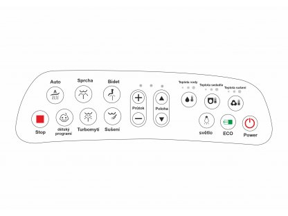 Japonský elektronický Bidet s Ovládáním - STANDARD tvar "U"