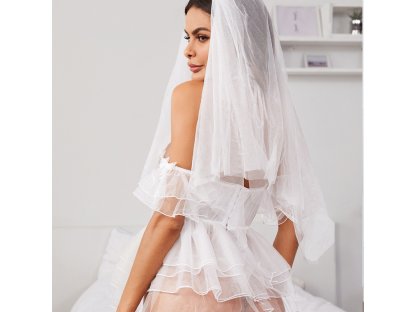 Kostým svatební šaty, bílá L-XL