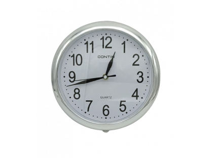 Kulaté nástěnné hodiny 19623-1 stříbrné