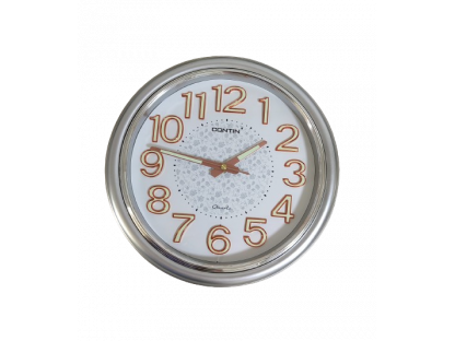 Kulaté nástěnné hodiny 19623-18 stříbrné