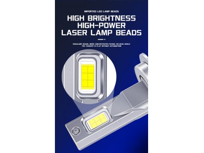  LED žárovky H4 pro nákladní auta C9 Přední světlomety + 300% jas CANBUS - 2ks