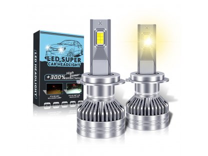  LED žárovky H4 pro nákladní auta C9 Přední světlomety + 300% jas CANBUS - 2ks