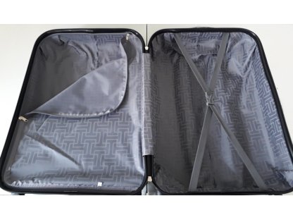 MINI S037 cestovní skořepinový palubní kufr stříbrný 33x20x50cm