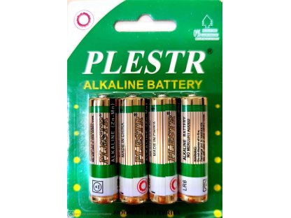 PLESTR alkaline zinkochloridová baterie (AA) 4ks