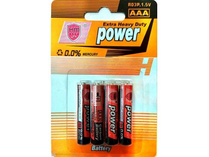 POWER Carbon baterie (AAA) 4ks