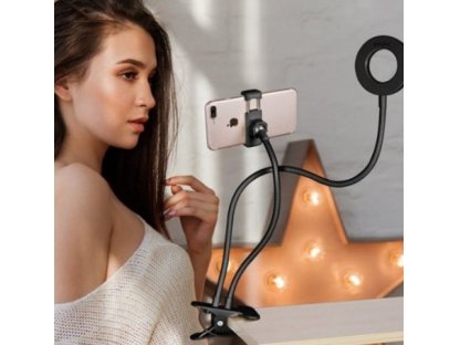Selfie držák na telefon s LED osvětlením profi - 007