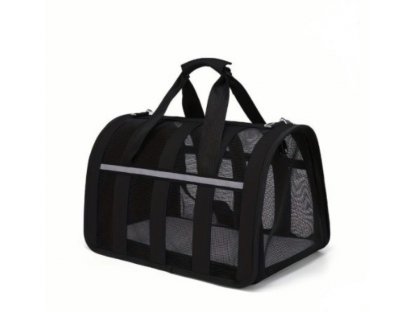 Skládací přenosná taška pro domácí zvířata černá, různé velikosti